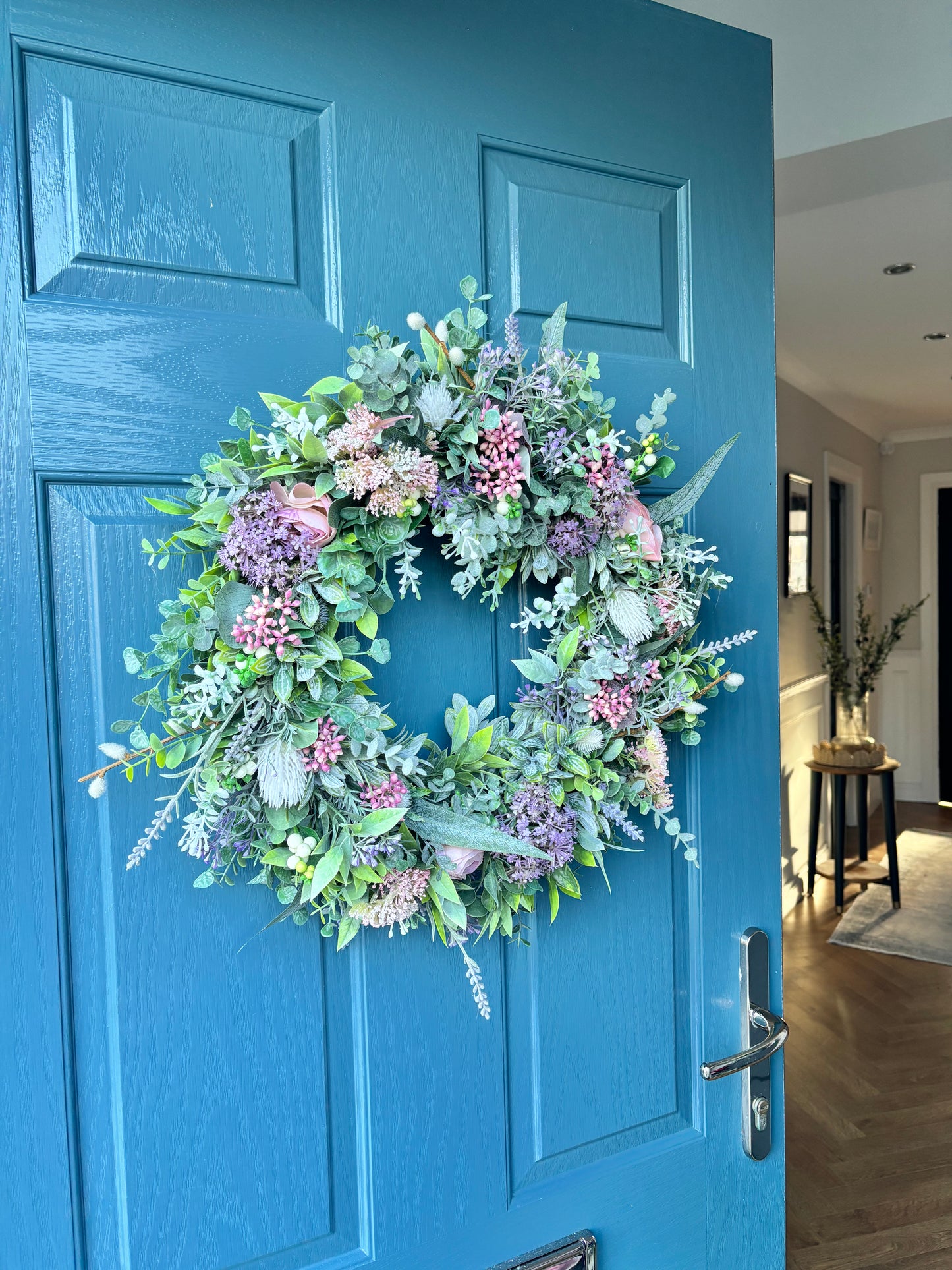 Winter to Spring Wreath | Faux Door Decor “Whispering Thistle”