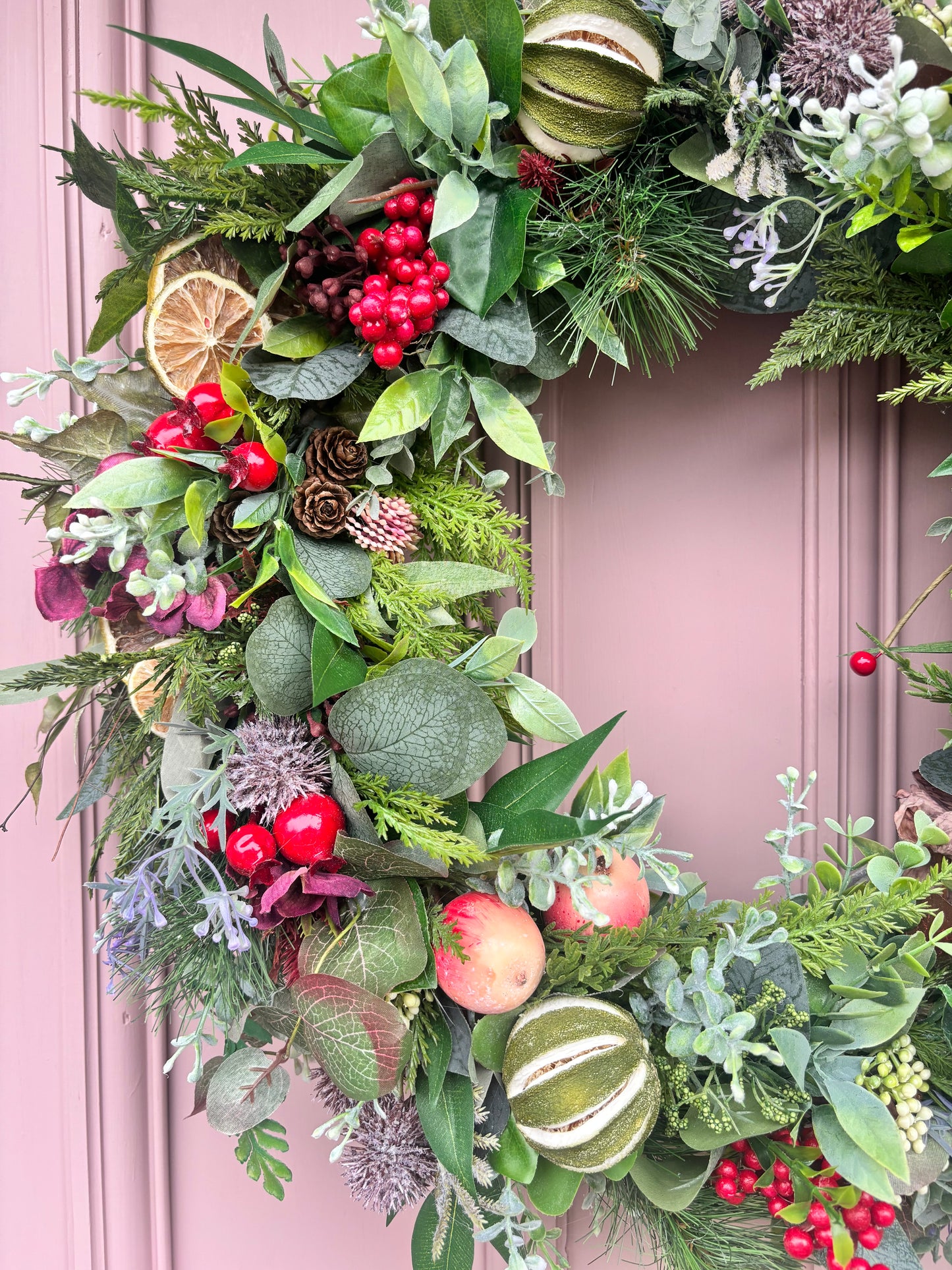 Christmas Wreath | Faux Floral Door Decor - “The Winter Forest”