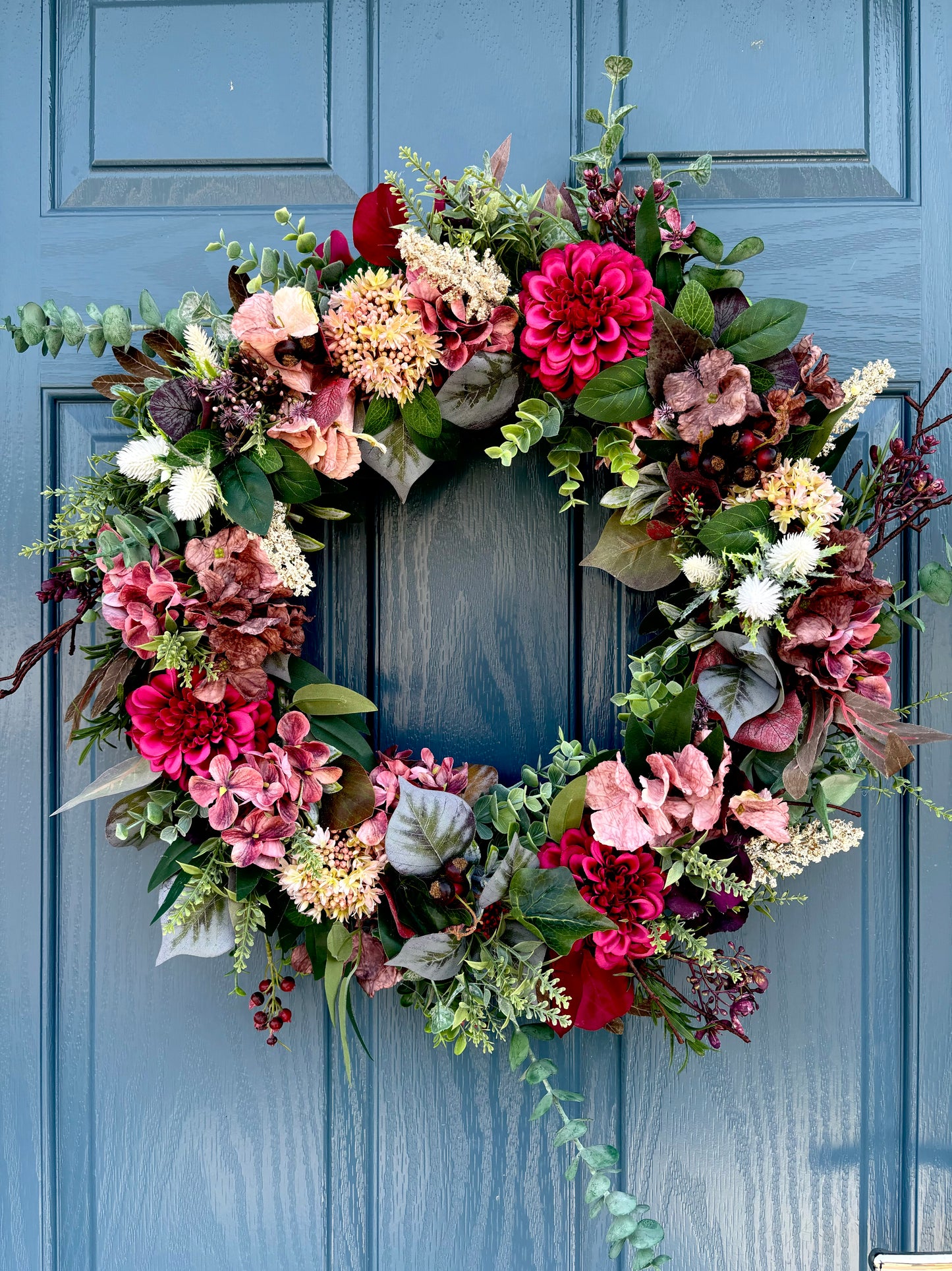 Autumn Wreath | Faux Floral Door Decor - “Cider Bloom”