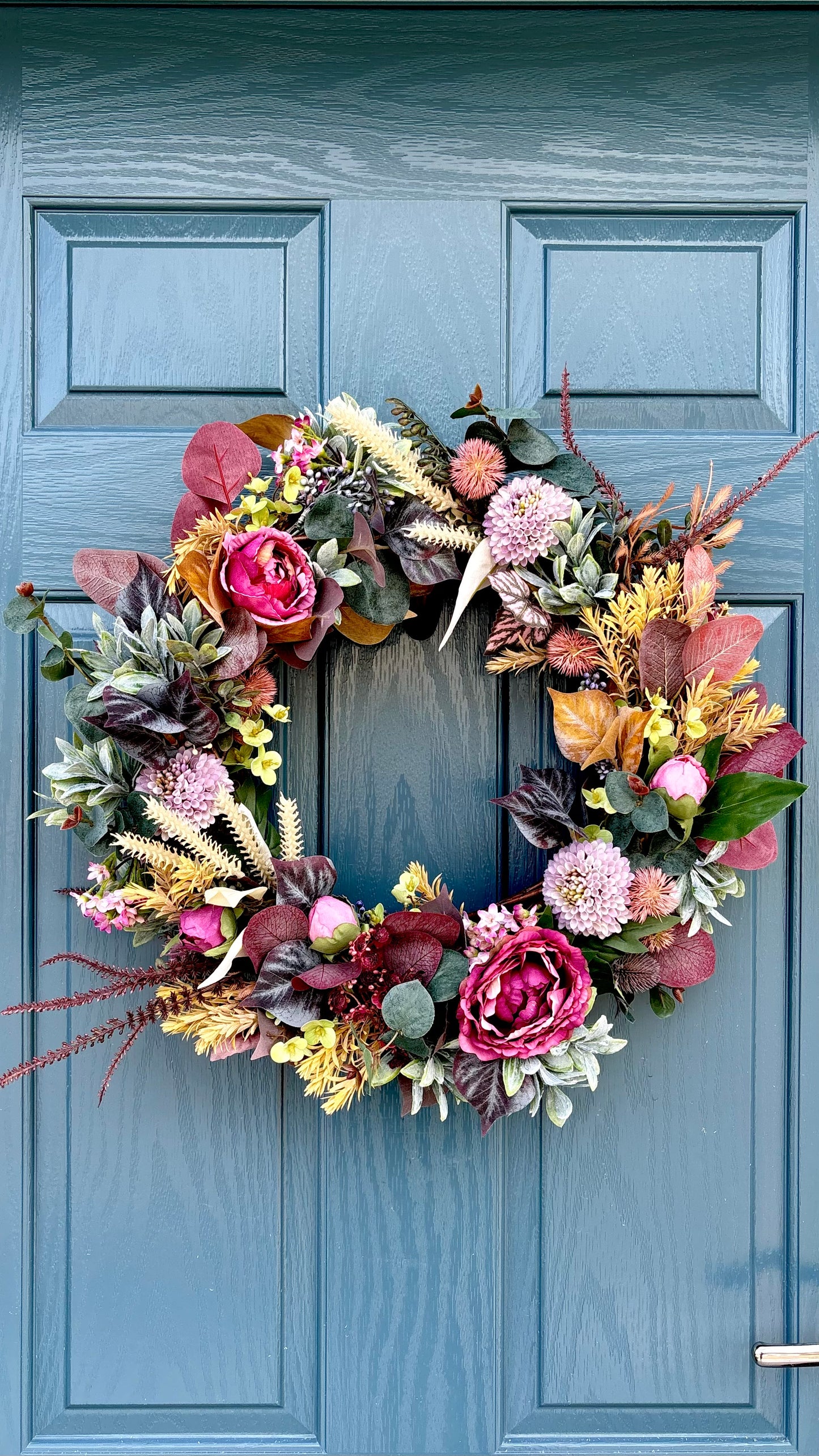 Autumn Wreath | Faux Floral Door Decor - “Autumn Bliss”