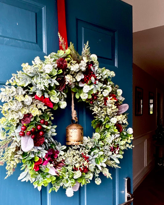 Christmas Wreath | Faux Floral Door Decor - “The Mulled Berry”