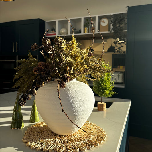 Textured White Regola Vase