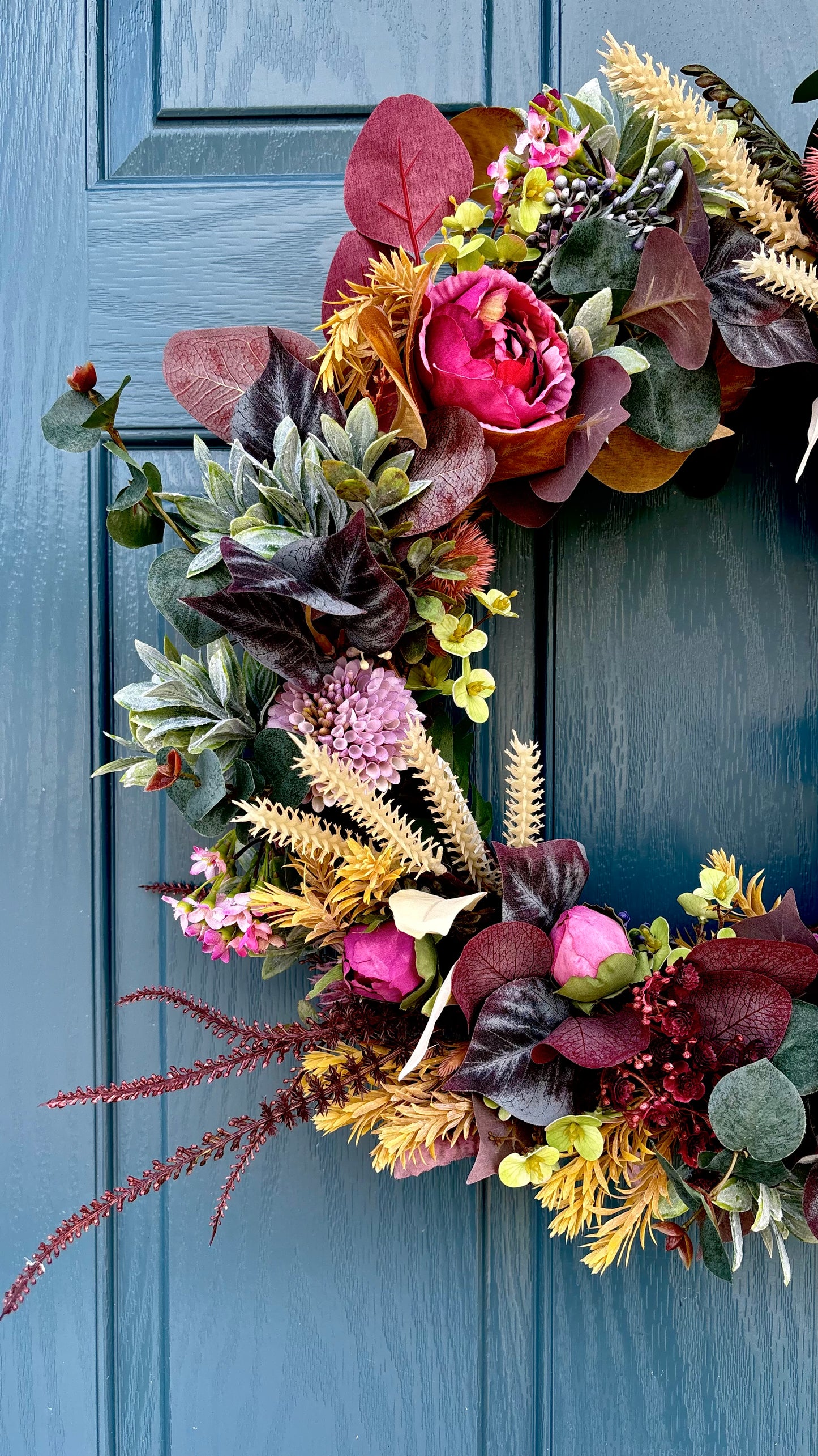 Autumn Wreath | Faux Floral Door Decor - “Autumn Bliss”