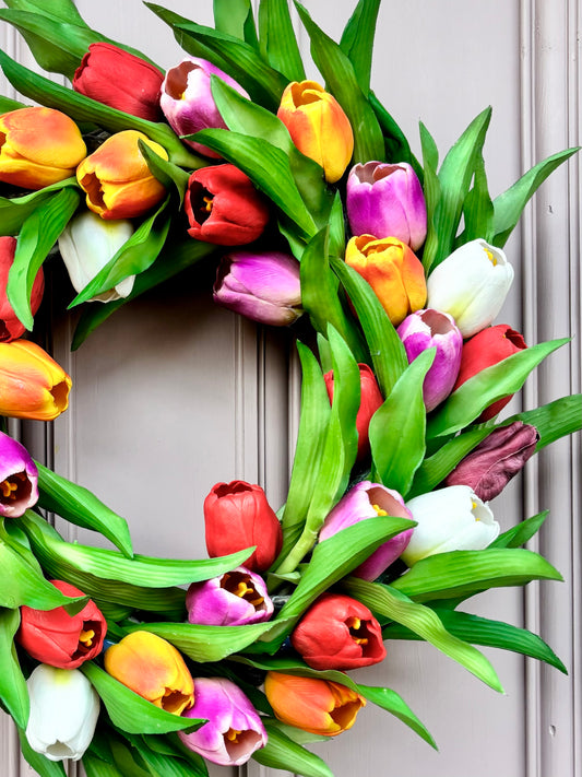 Spring Wreath | Faux Floral Decor “The Sienna”