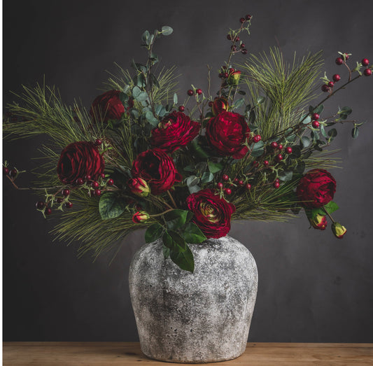 Aged Stone Ceramic Vase