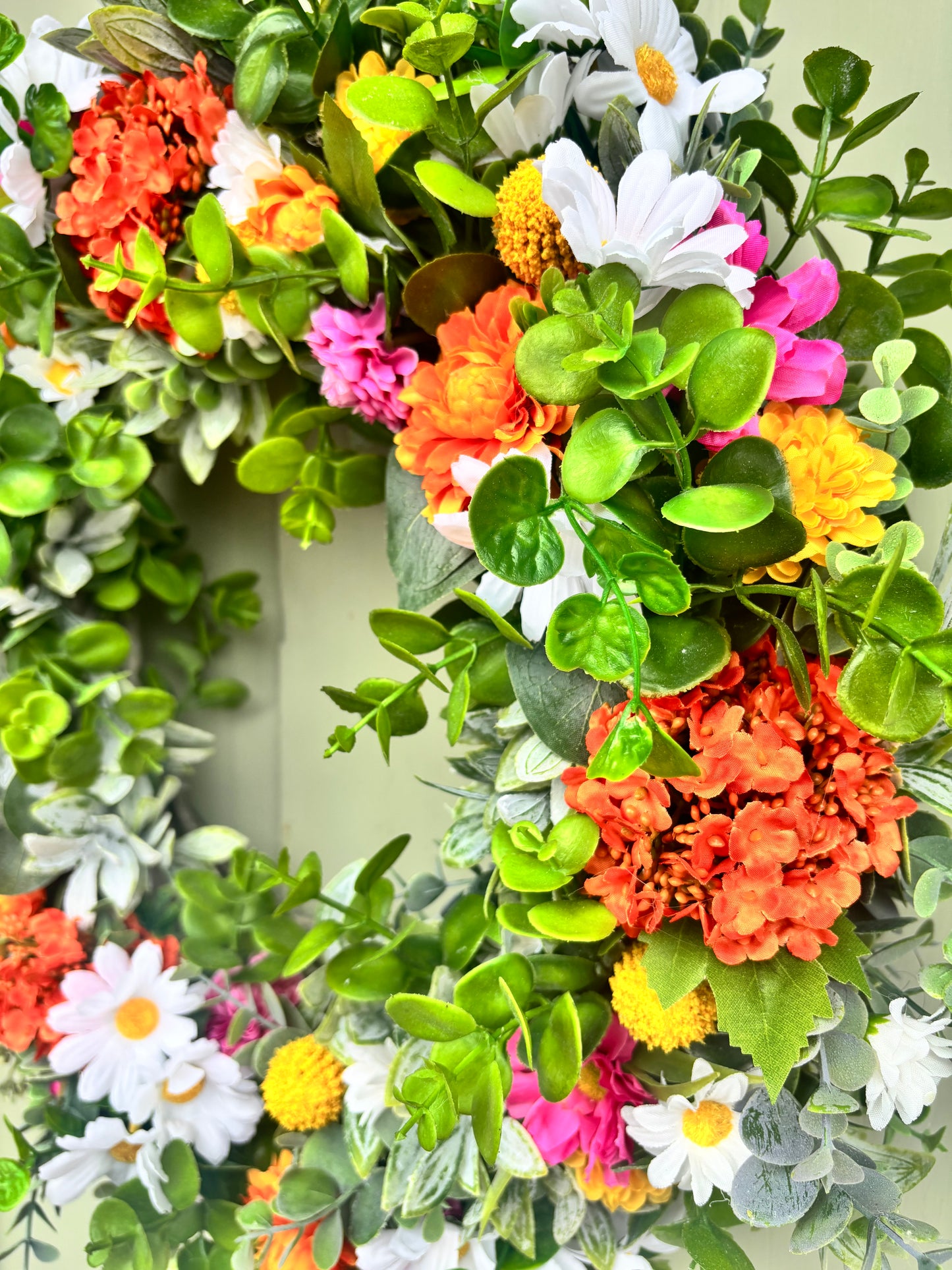 Spring/Summer Wreath | Faux Floral Decor “Sunshine Bloom”