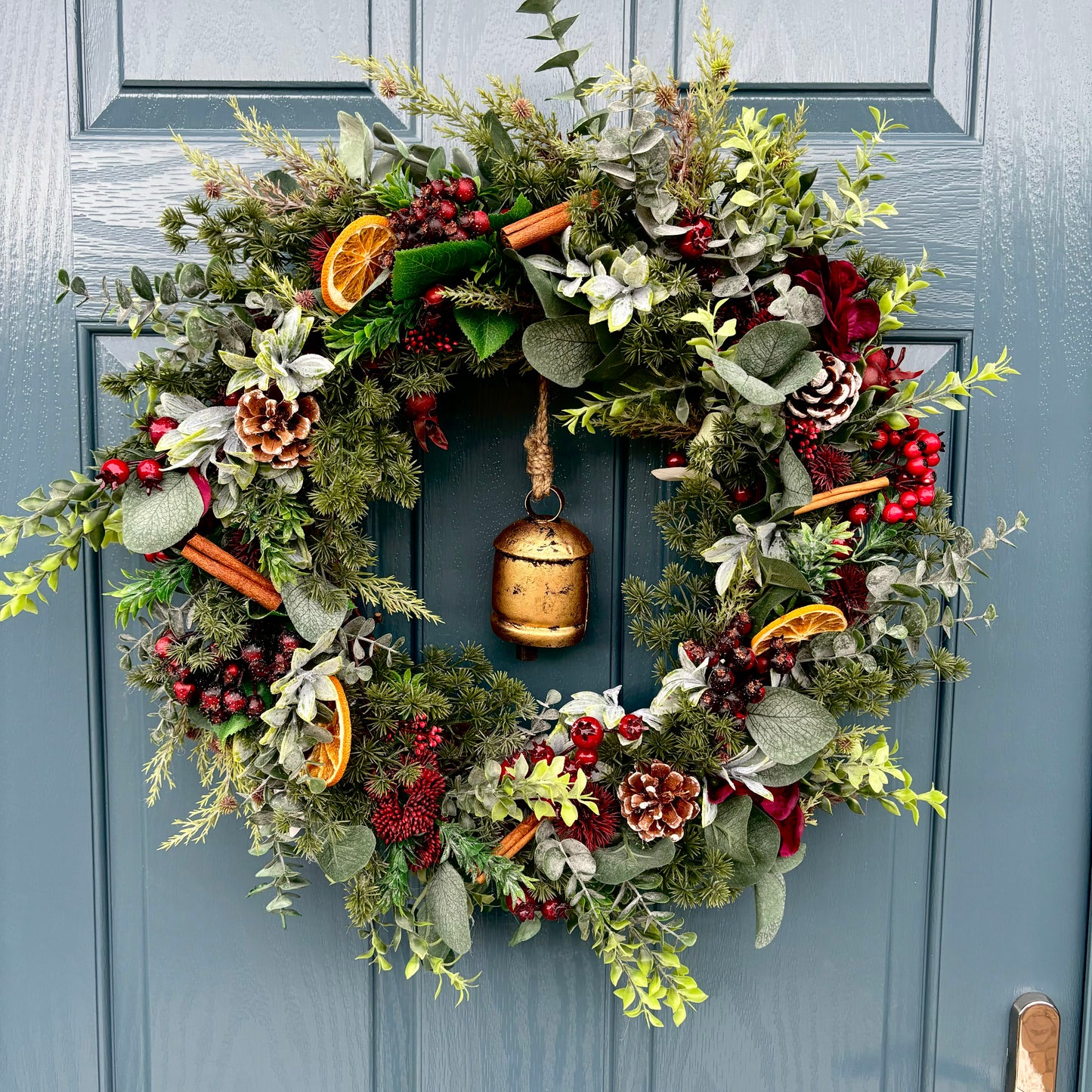 Christmas Wreath | Faux Floral Door Decor - “The Vintage Noel”