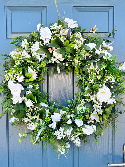 Faux Floral Decor Extra Large Wreath “The Eliza”